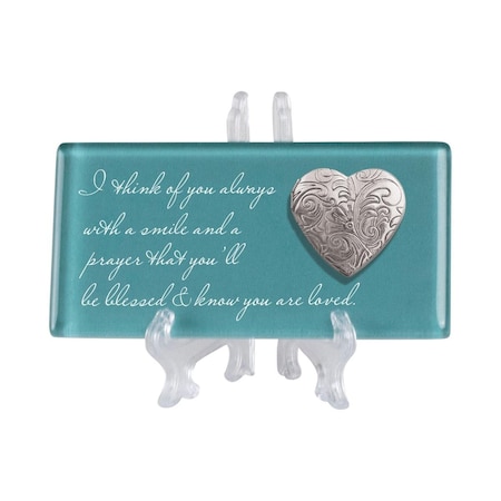 Cottage Garden 4 x 2 in. I Think of You Always Ceramic Tile with A Smile TLGL35SBL